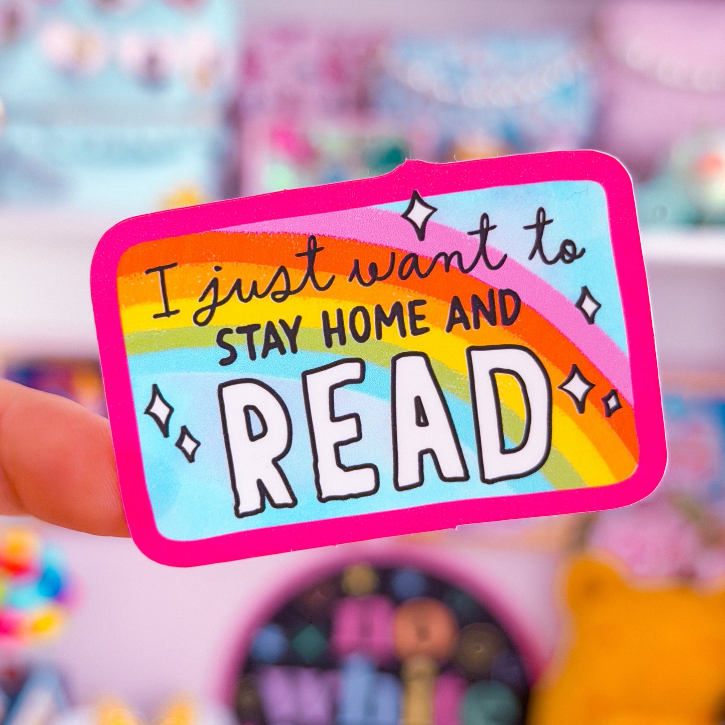 Waterproof Sticker - Stay Home And Read