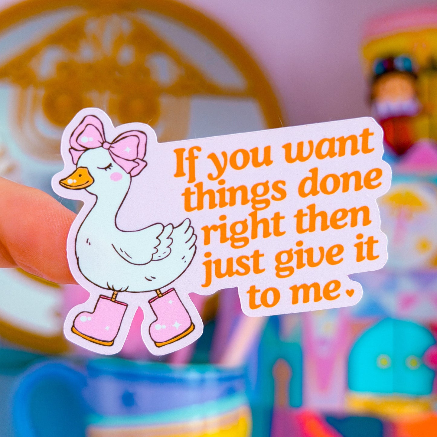 Waterproof Sticker - Do It Right Goose