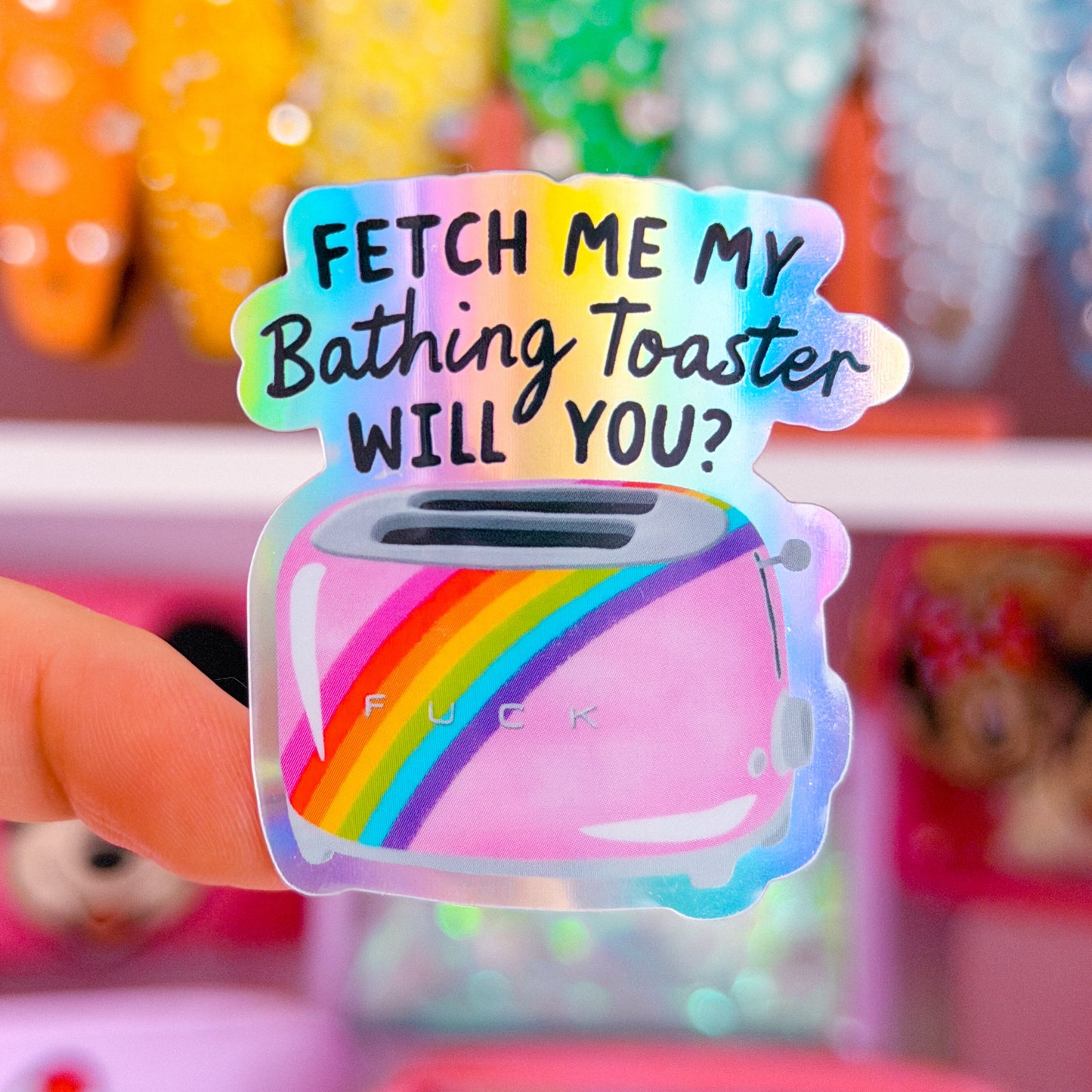 Waterproof Sticker - Bathing Toaster