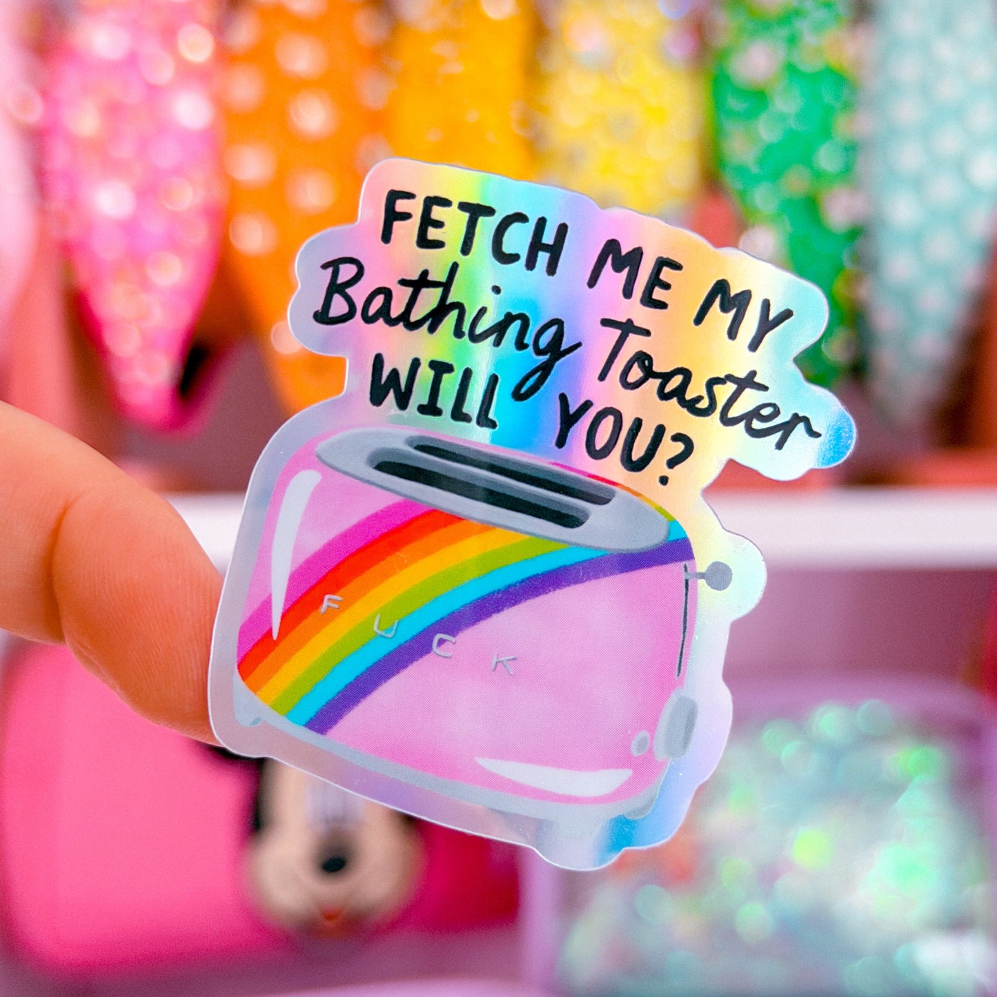 Waterproof Sticker - Bathing Toaster
