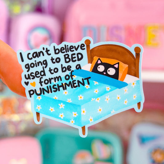 Waterproof Sticker - Bed Kitty