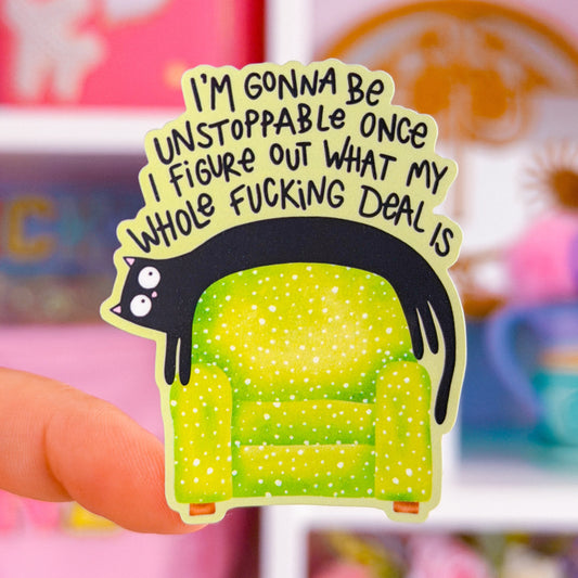 Waterproof Sticker - Unstoppable Kitty