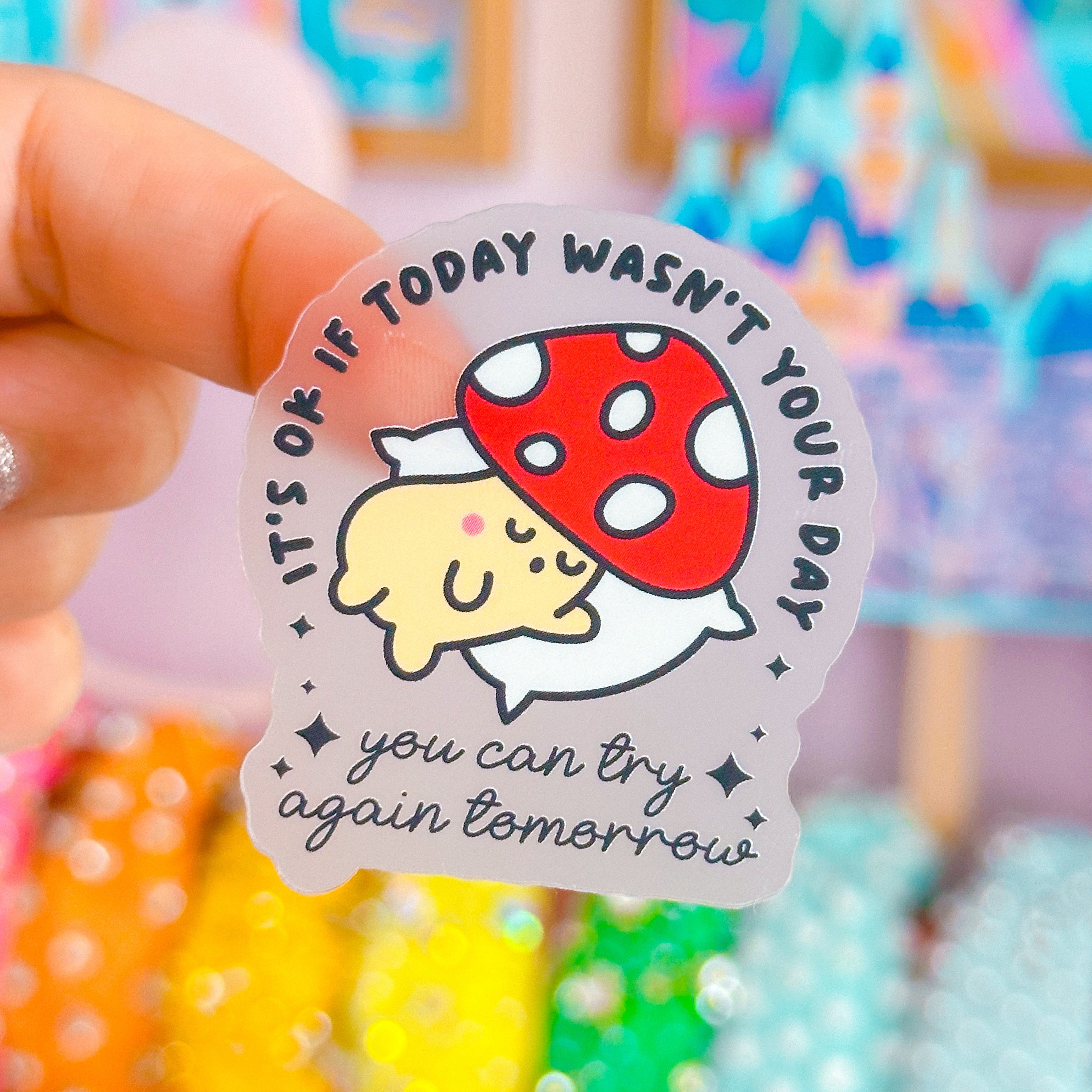 Waterproof Sticker - Try Again Tomorrow – NoWhiteSpaceStickers