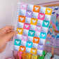 Reusable Sticker Book - A5 SIZE - 3D Rainbow Checkers