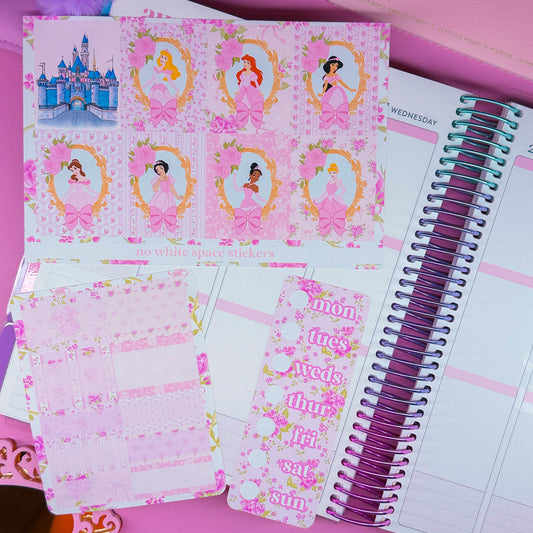 Vertical Planner Stickers (Standard 1.5") - Princess Coquette