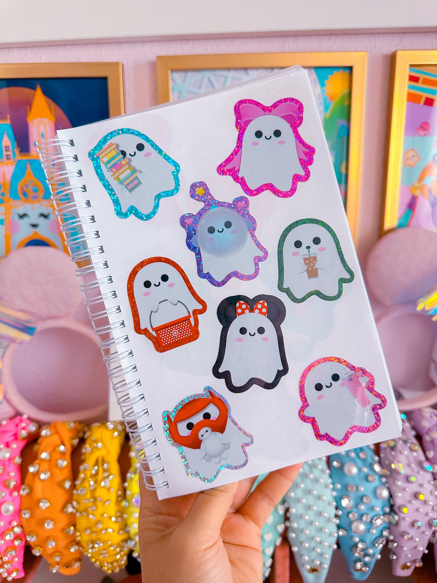 Waterproof Sticker - Halloween Water Cup Ghostie (Pink)