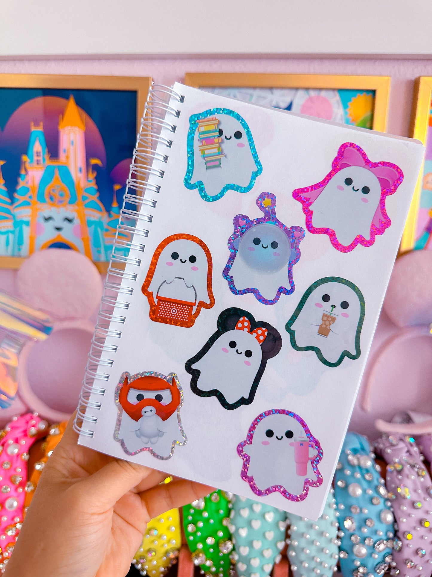 Waterproof Sticker - Halloween Water Cup Ghostie (Pink)