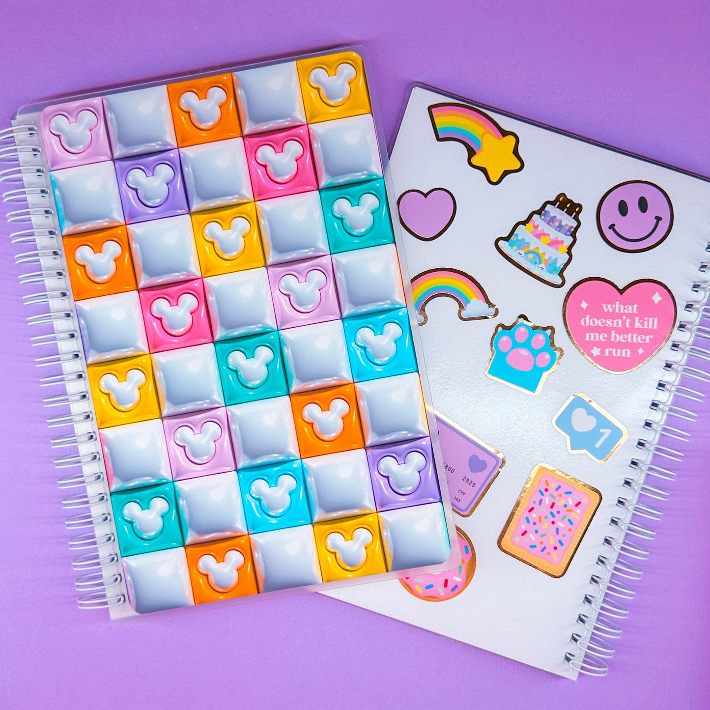 Reusable Sticker Book - A5 SIZE - 3D Rainbow Checkers