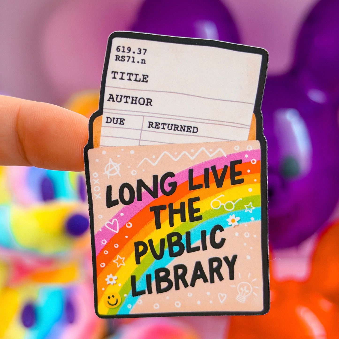 NEW! Waterproof Sticker - Long Live The Public Library