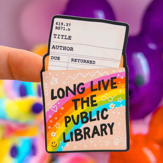 NEW! Waterproof Sticker - Long Live The Public Library