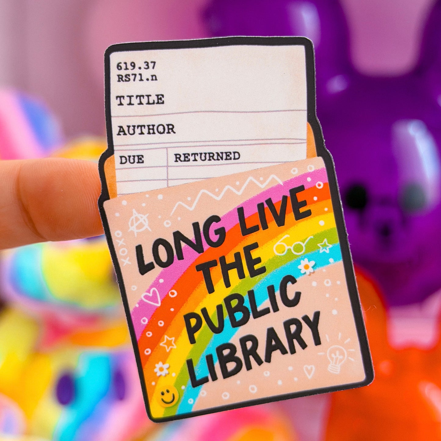 NEW! Waterproof Sticker - Long Live The Public Library