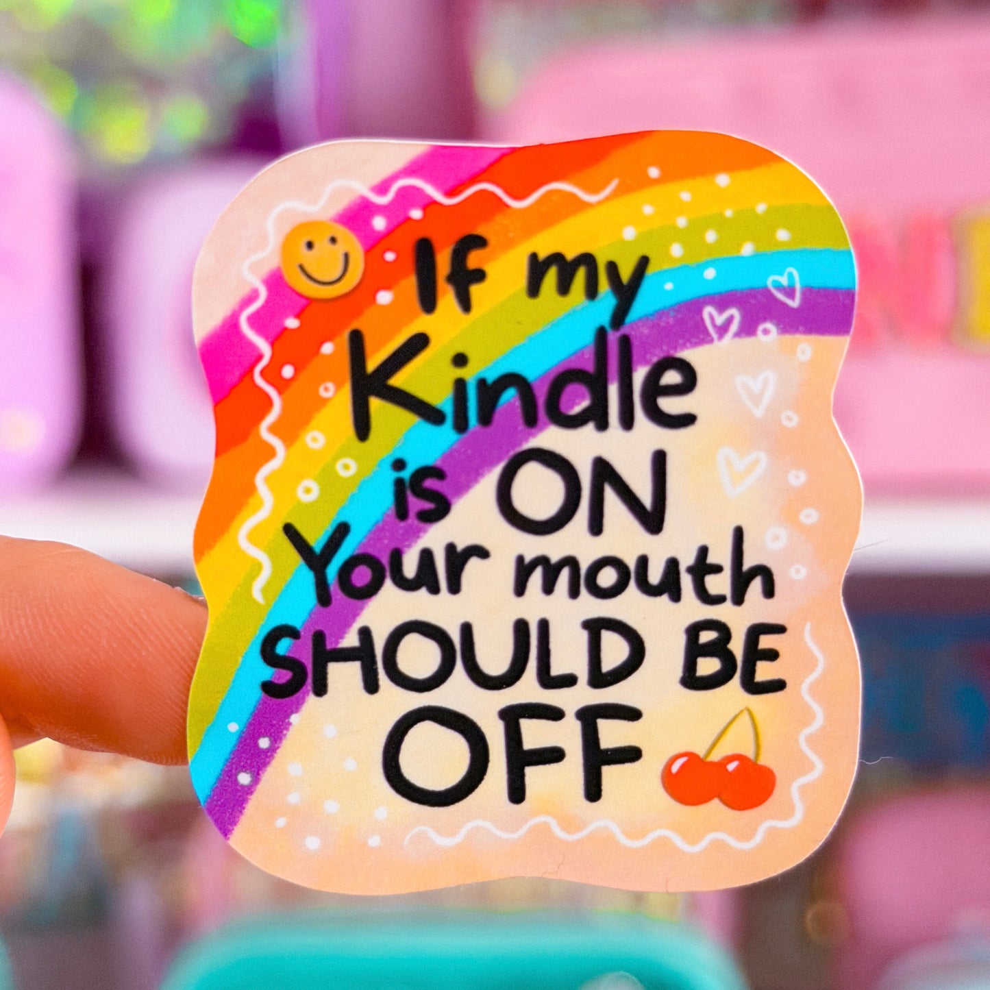 NEW! Waterproof Sticker - If My Kindle Is ON