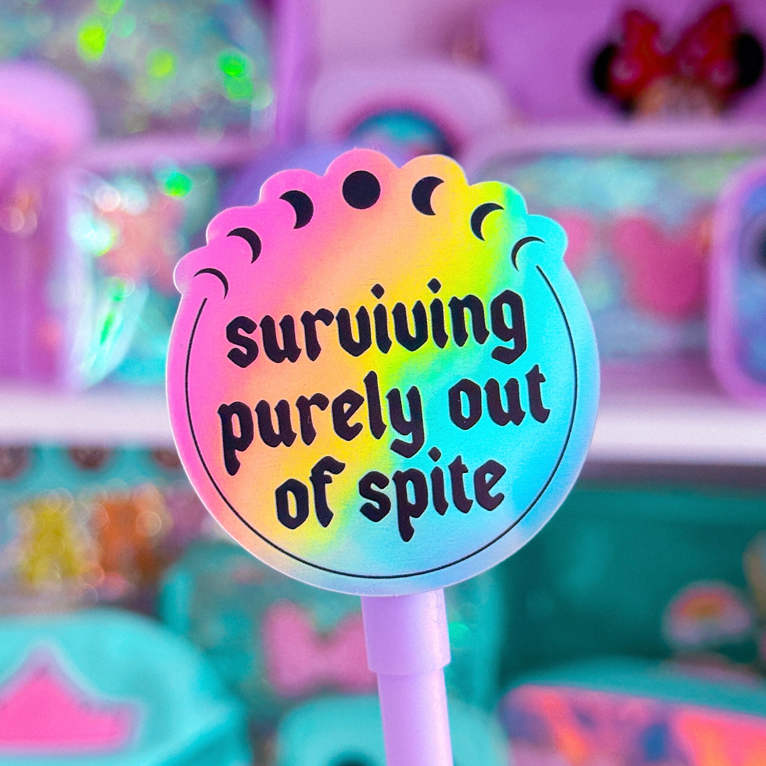 Waterproof Sticker - Surviving Purely Out Of Spite – NoWhiteSpaceStickers