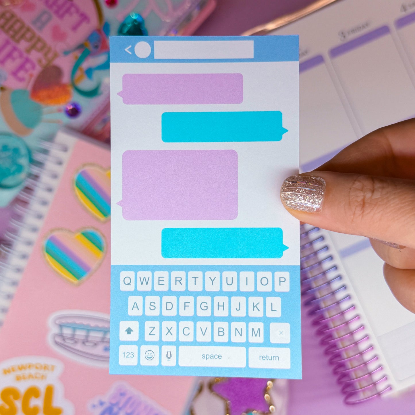 Journaling Paper Sticker - Text Convo (BLANK)