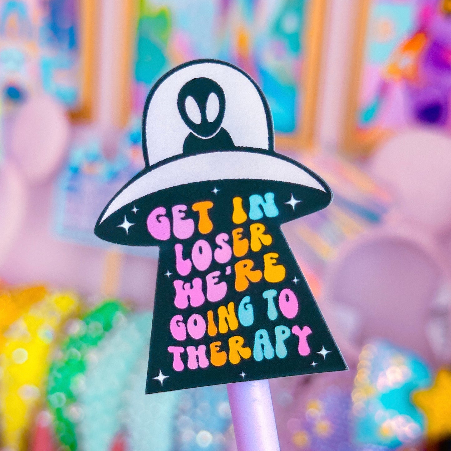 Waterproof Sticker - Therapy Alien