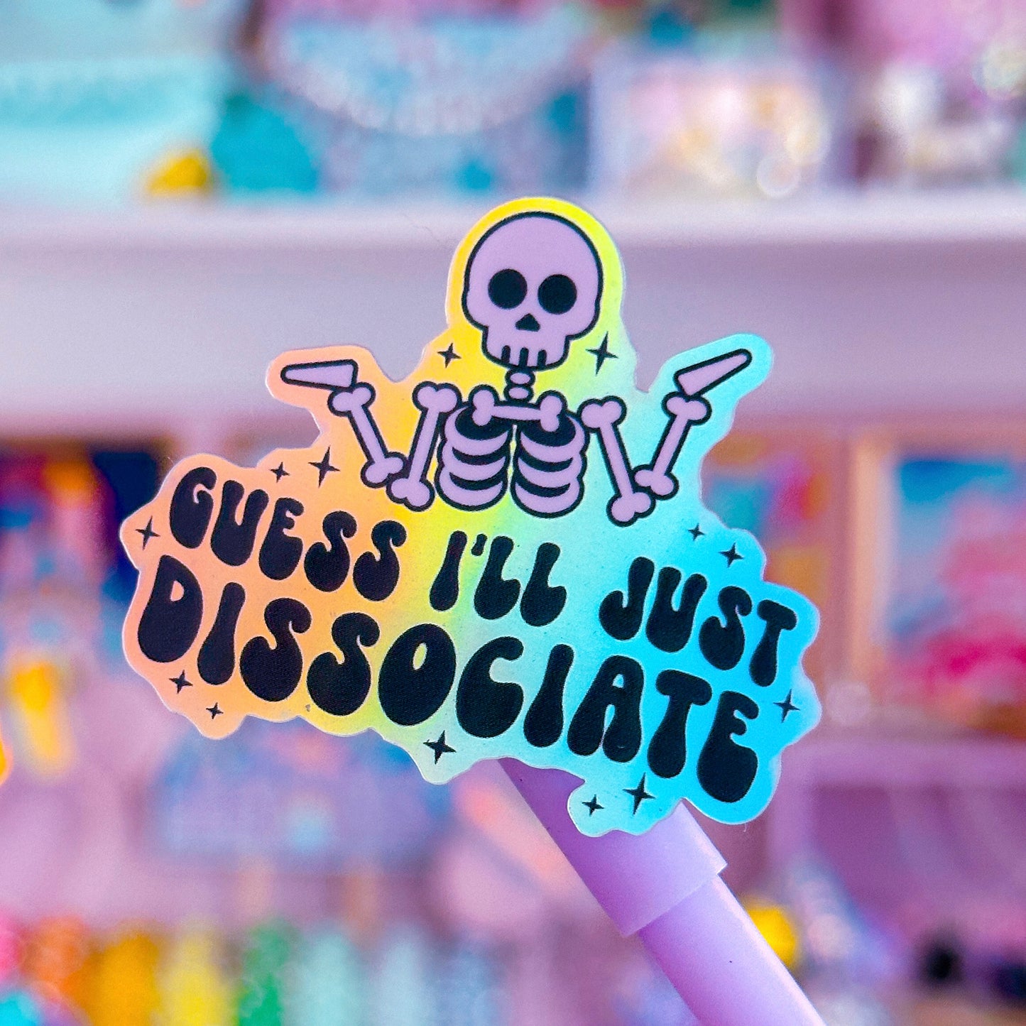 Waterproof Sticker - Dissociate Skeleton