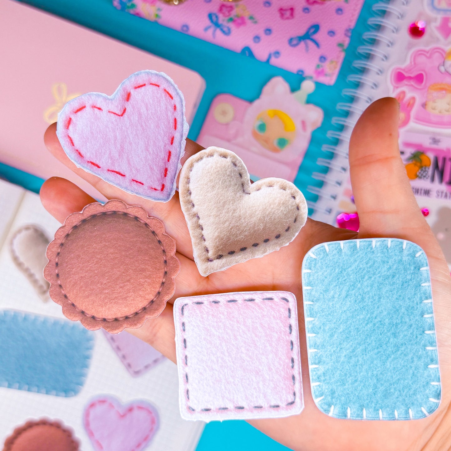 NEW! Journaling Paper Sticker - Felt Patch Sticker SET