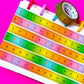 15MM Foiled Washi Tape - Rainbow Ruler