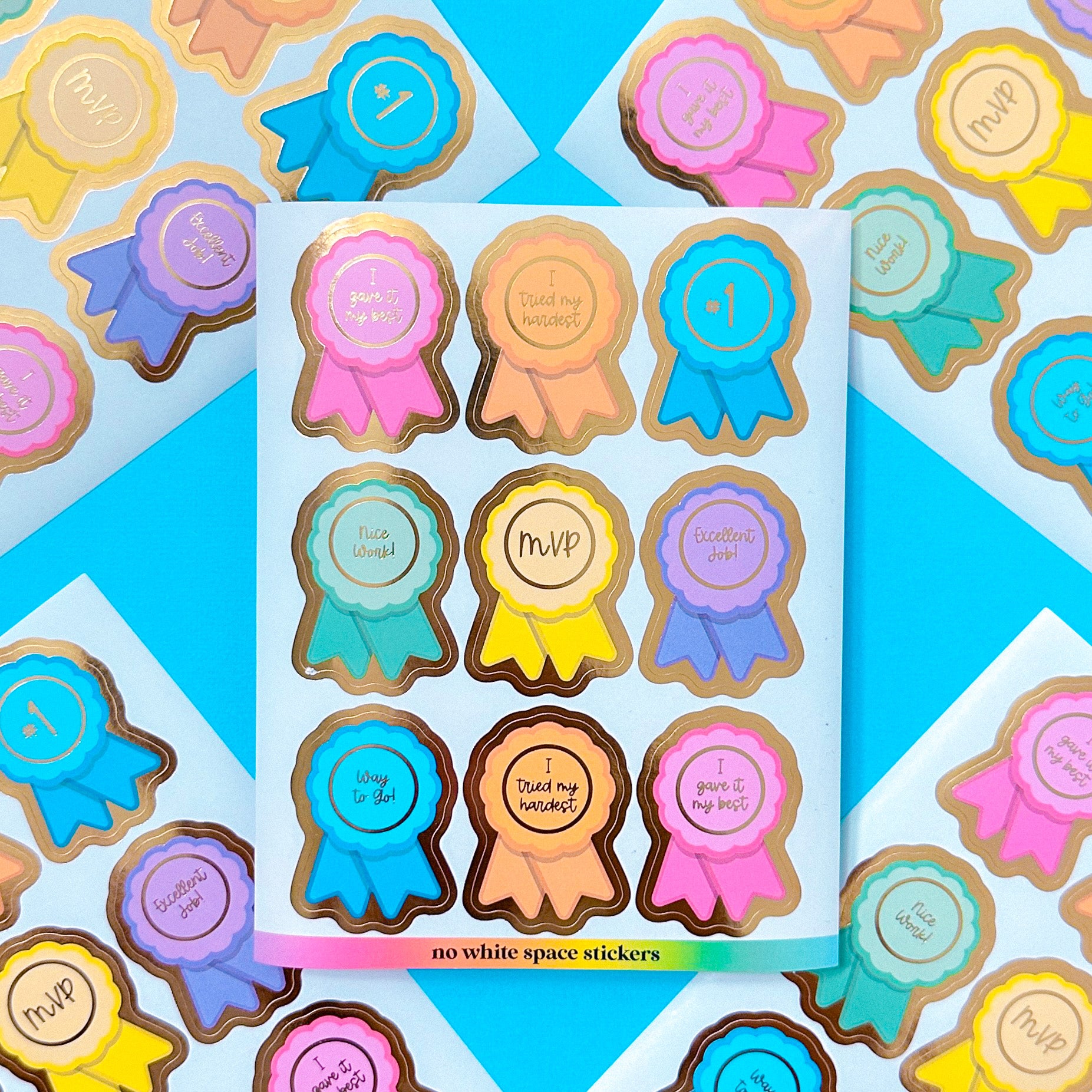 FOILED Paper Deco Stickers - Prize Ribbons – NoWhiteSpaceStickers