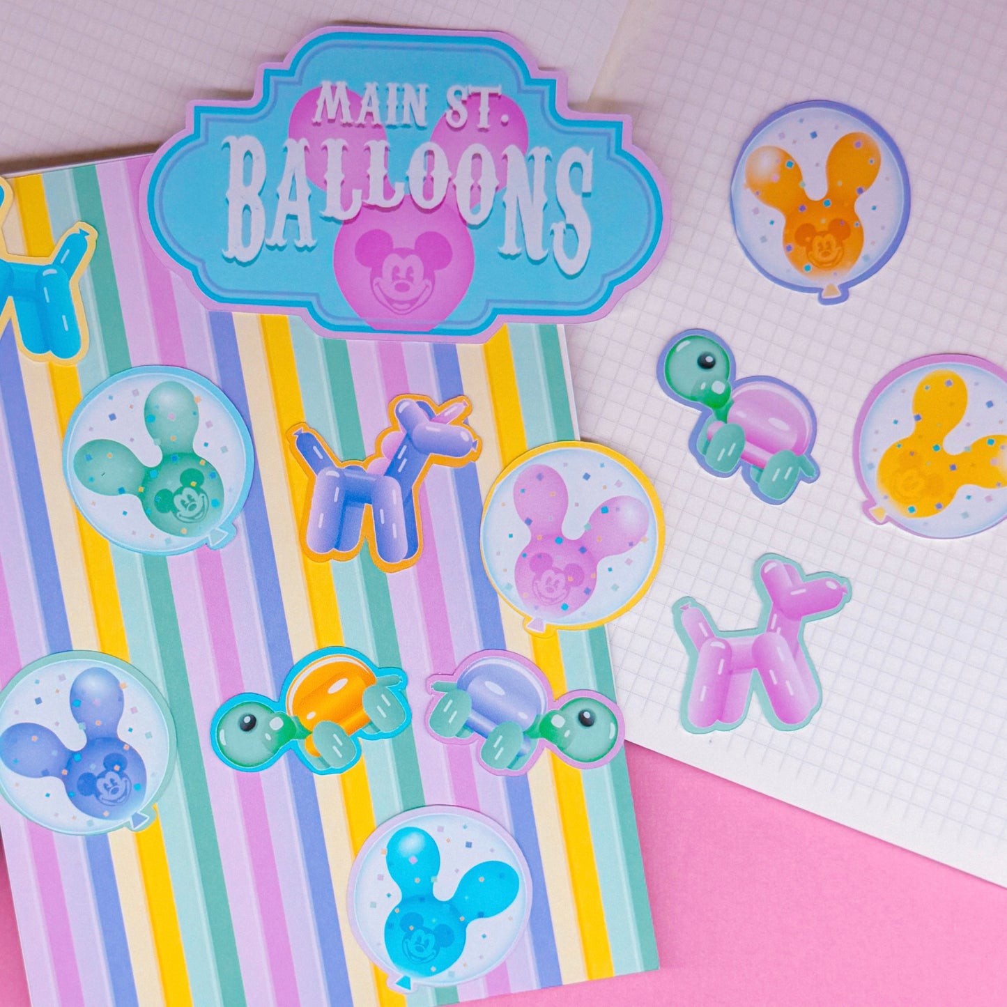 NEW! STICKER SCRAP PACK - Storefronts (Main St. Balloons)