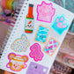 Glitter Waterproof Sticker - Cinnabun