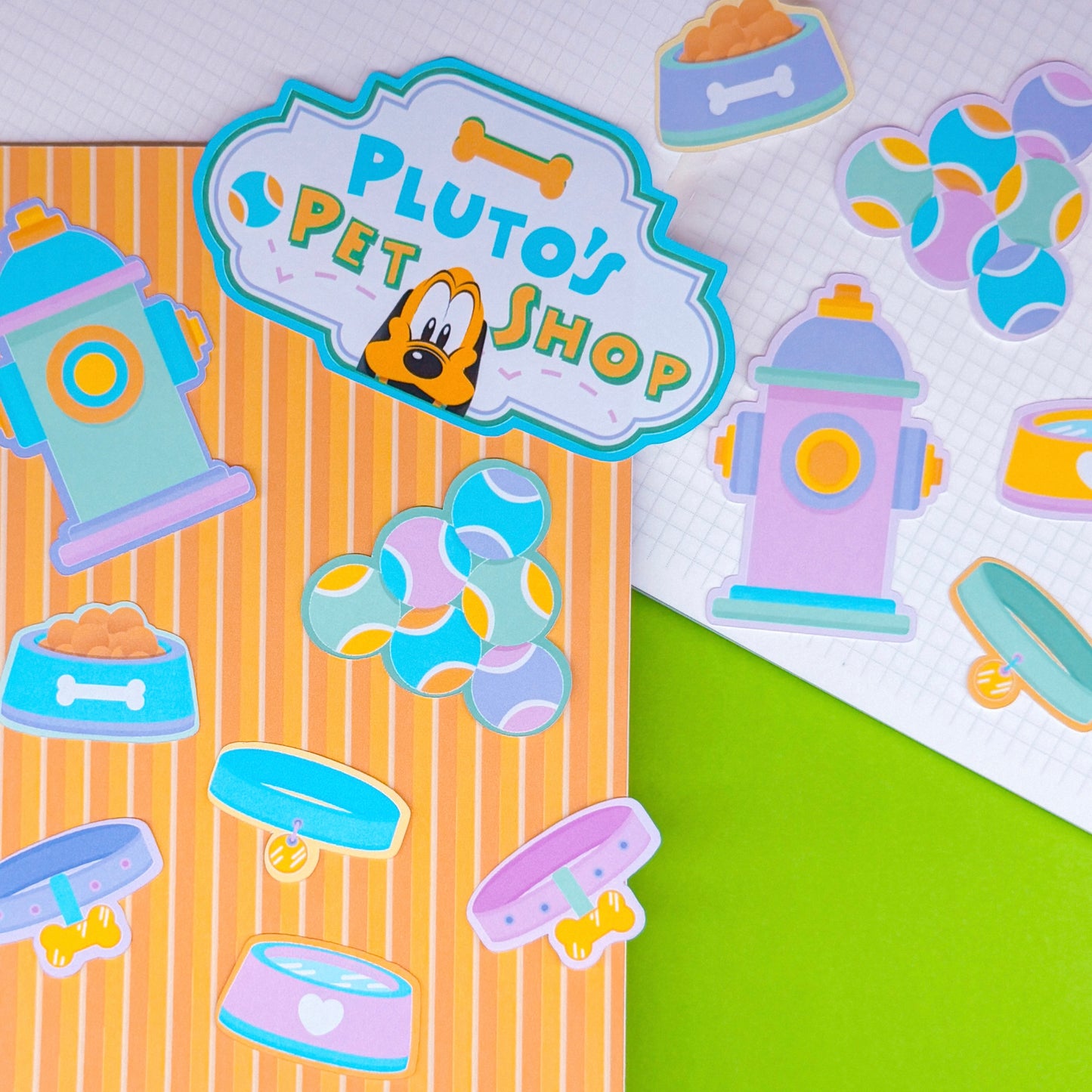 NEW! STICKER SCRAP PACK - Storefronts (Pluto's Pets)