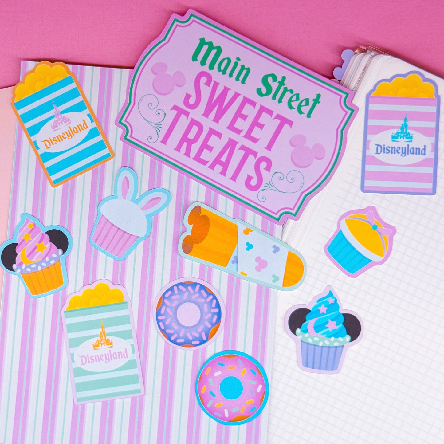 NEW! STICKER SCRAP PACK - Storefronts (Main St. Treats)