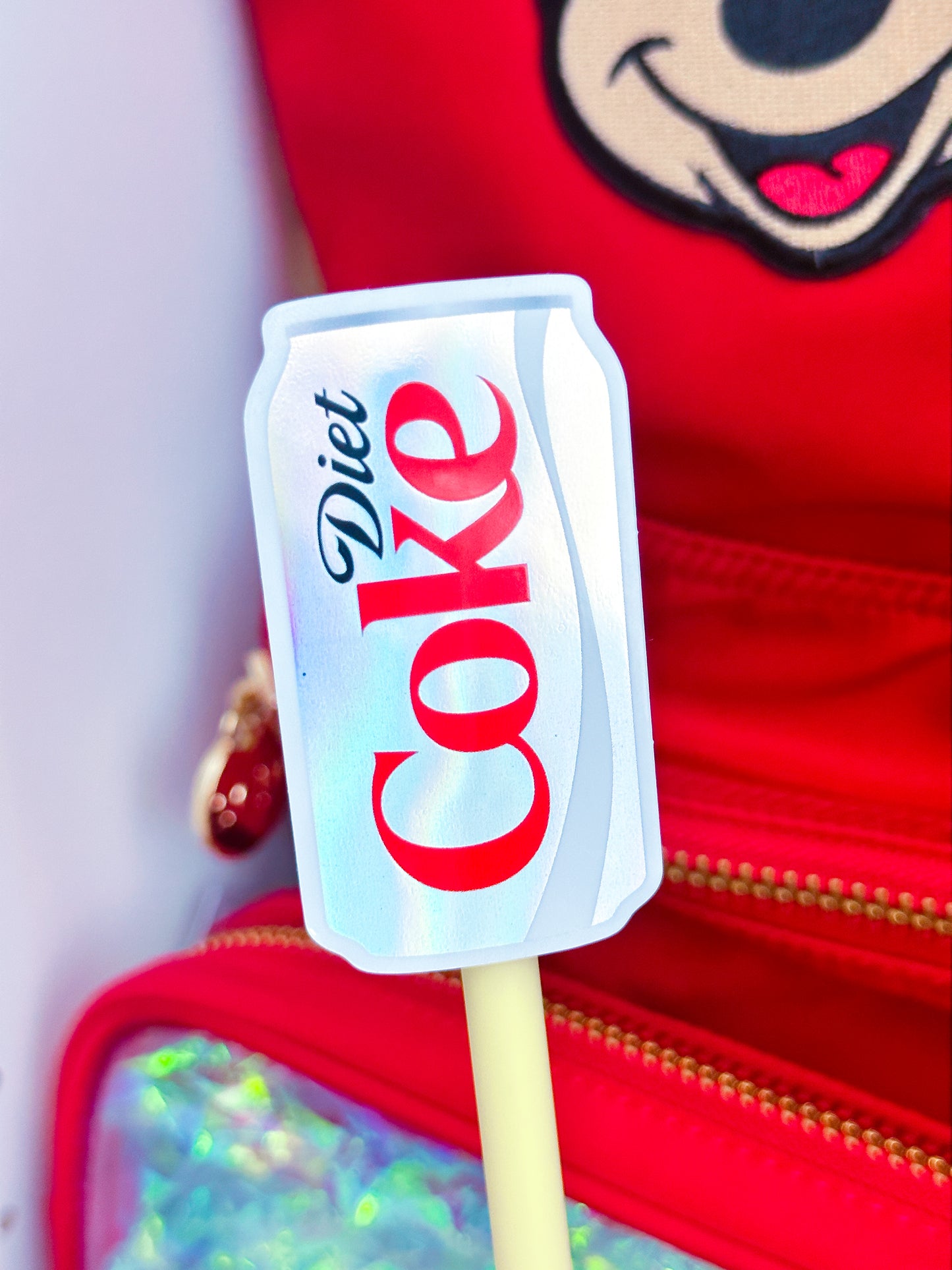 Glitter Waterproof Sticker - Diet Coke