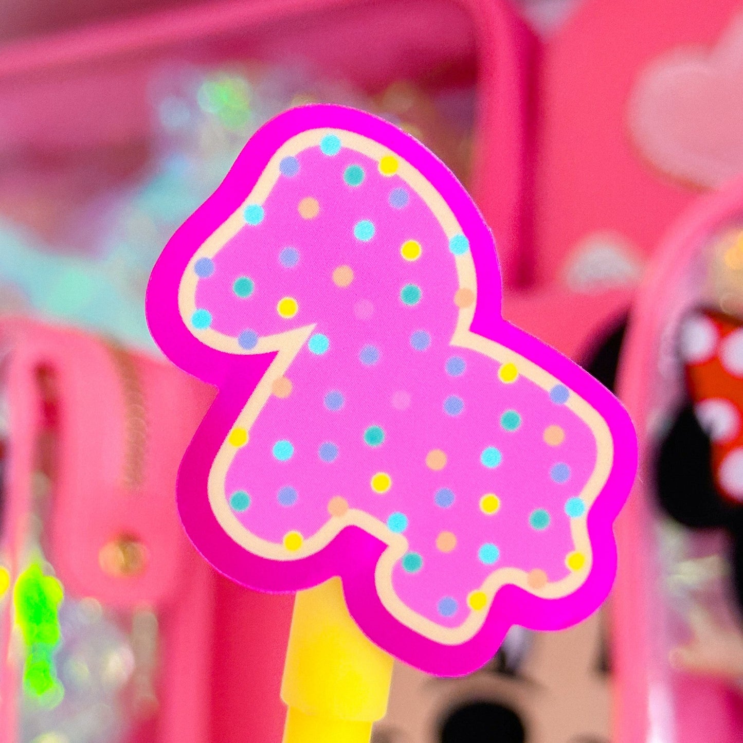 Glitter Waterproof Sticker - Circus Animal Cookies