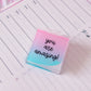 Mini Acrylic Clip - Sticky Note