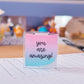 Mini Acrylic Clip - Sticky Note