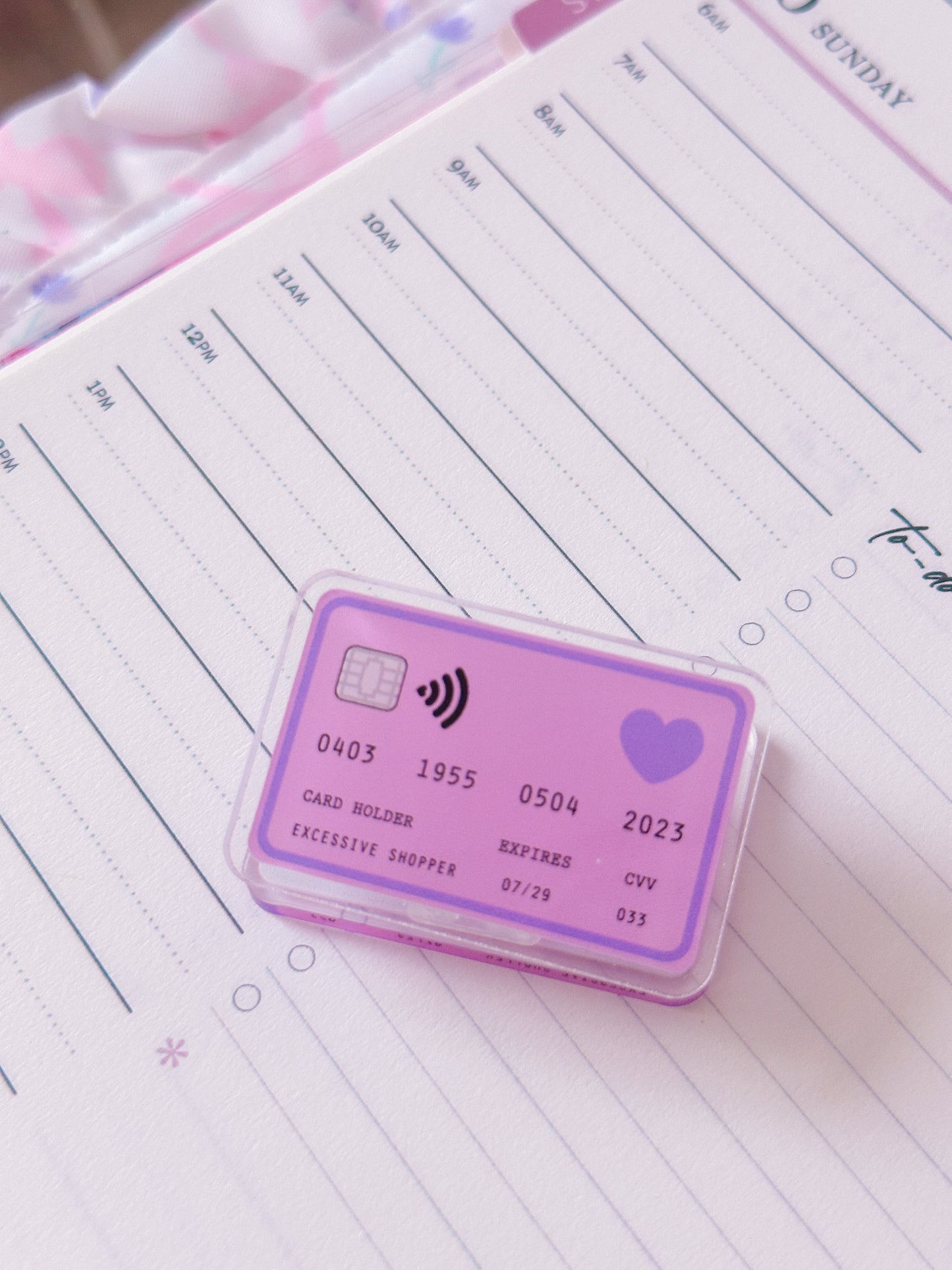 Mini Acrylic Clip - Credit Card