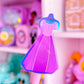 Glitter Waterproof Sticker - Rapunzel Dress