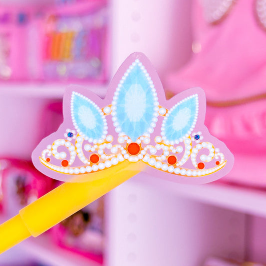 Glitter Waterproof Sticker - Rapunzel Princess Crown