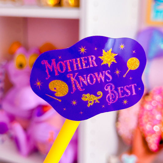 Glitter Waterproof Sticker - Mother Knows Best