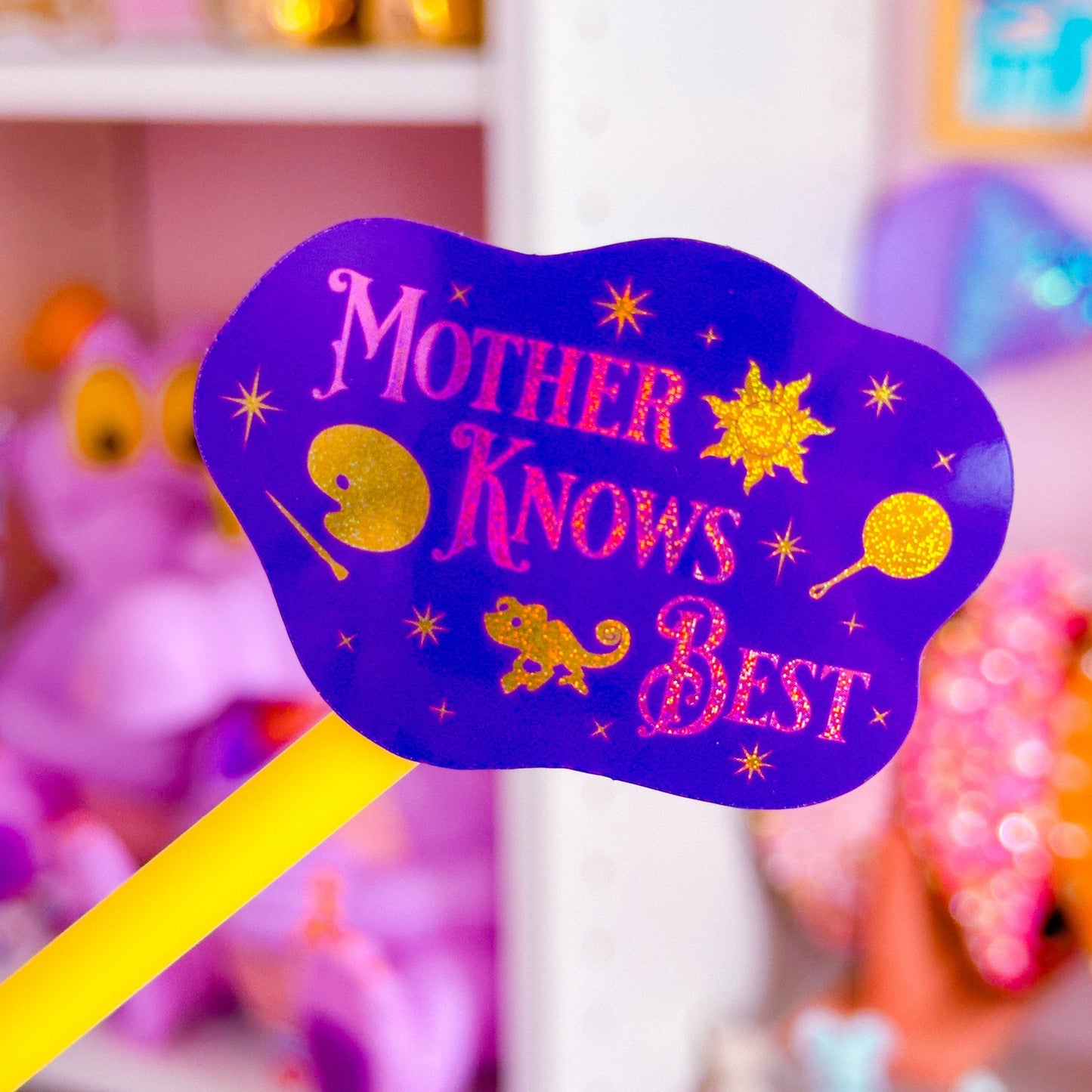 Glitter Waterproof Sticker - Mother Knows Best
