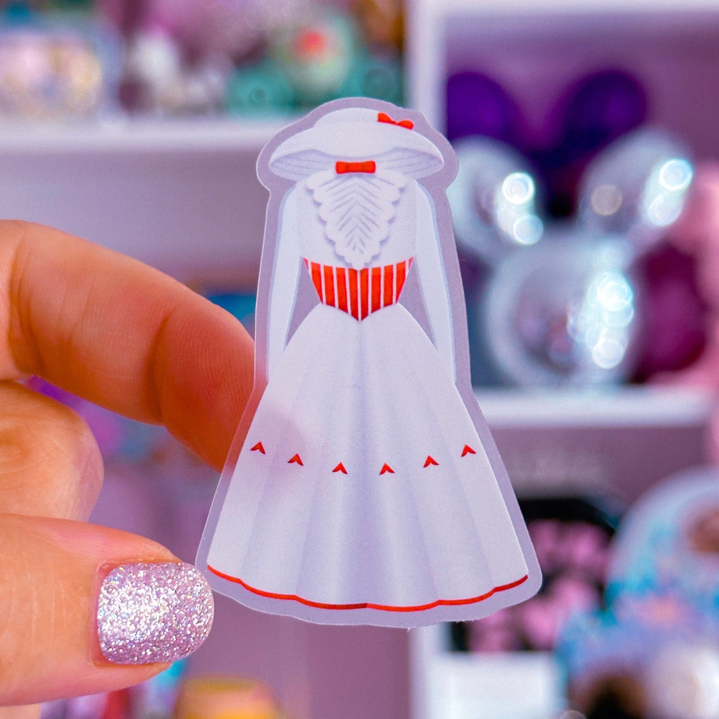 Waterproof Sticker - (Mary Poppins) Dress