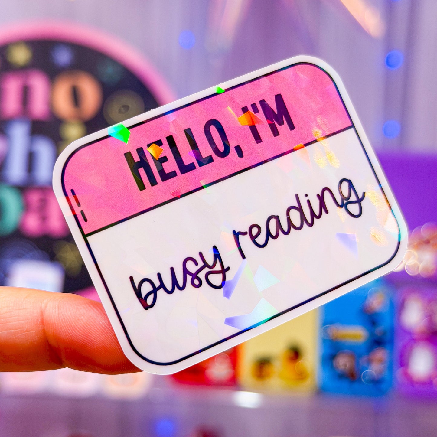 Waterproof Sticker - BOOKISH Hello, I'm Busy Reading