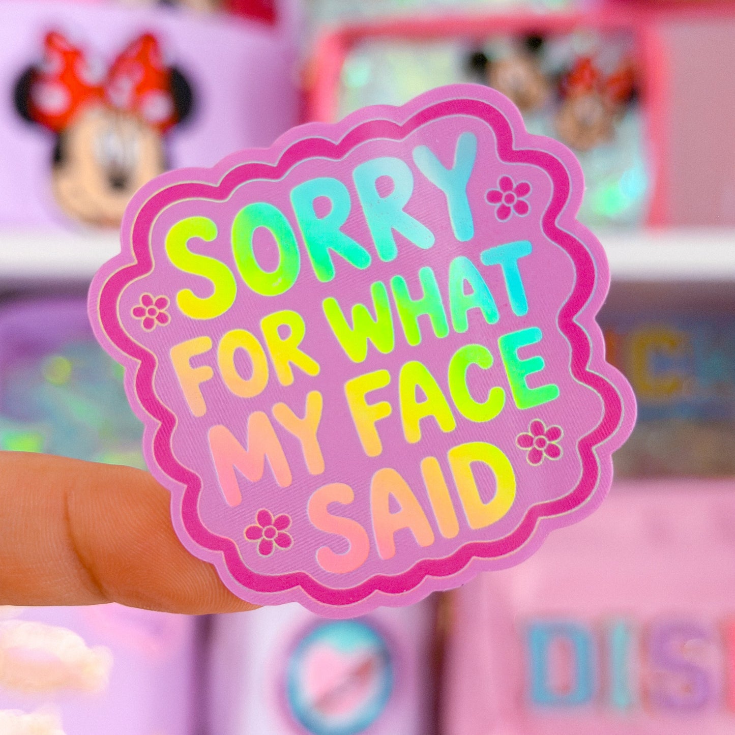 Waterproof Sticker - Sorry For What My Face Said