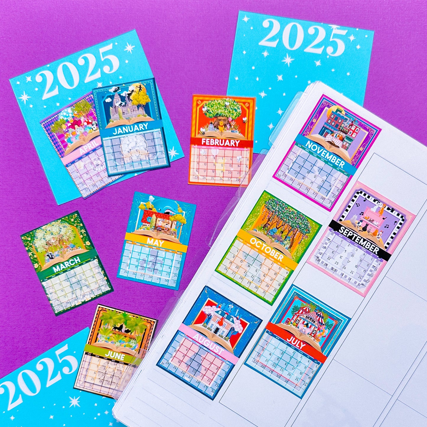 2025 Calendar CLASSICS Storybook Collection - Mini (Itty Bitty) Full Box Sticker Bundle