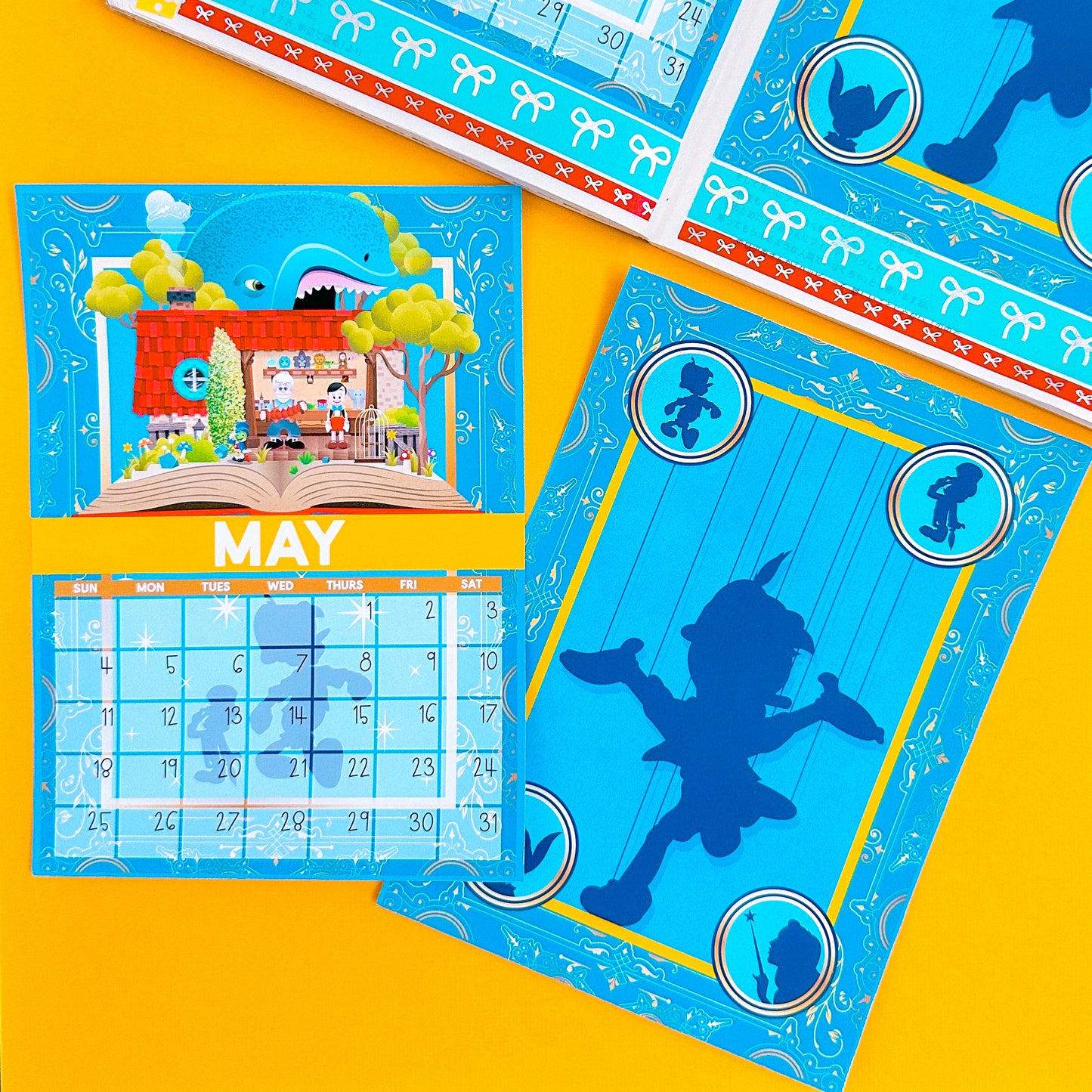 5x7 Full Page Sticker -  2025 (May) Calendar & Storybook Cover (Pinocchio)