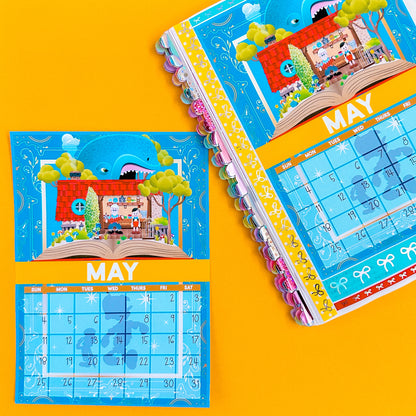 5x7 Full Page Sticker -  2025 (May) Calendar & Storybook Cover (Pinocchio)