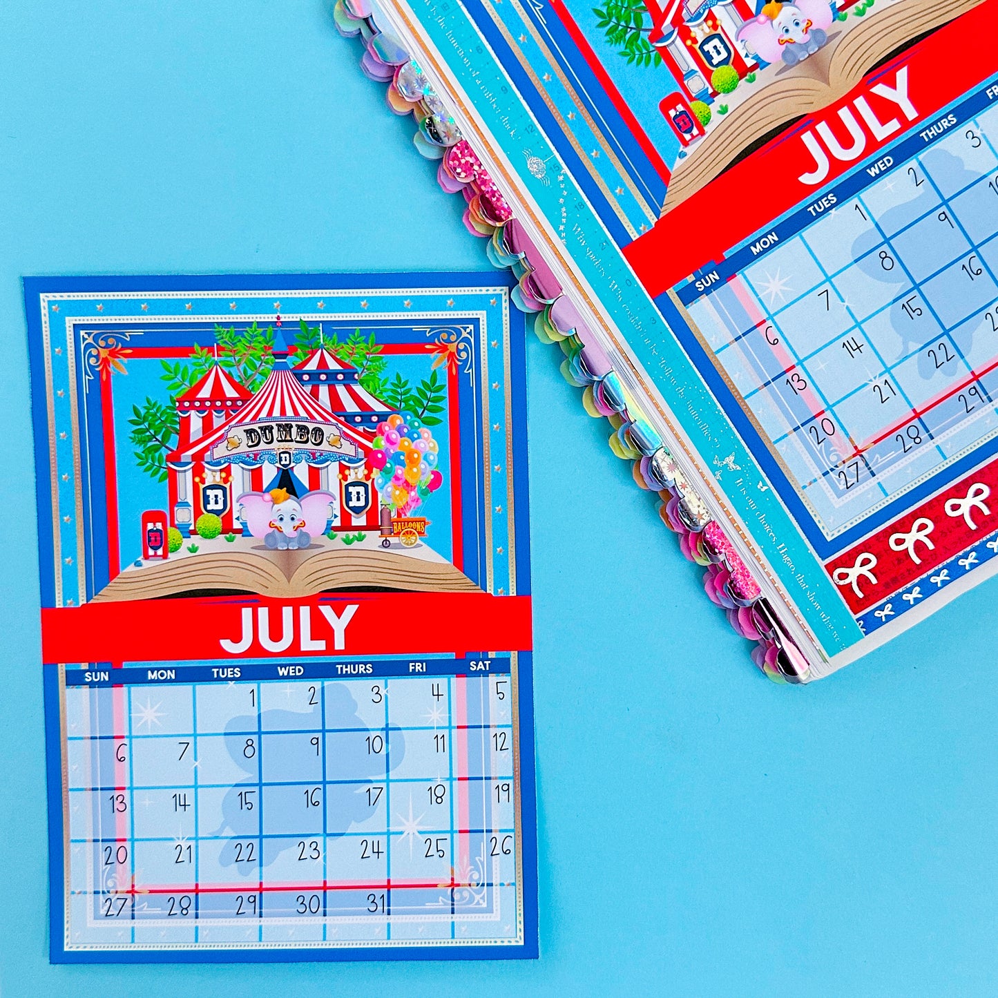 5x7 Full Page Sticker -  2025 (July) Calendar & Storybook Cover (Dumbo)