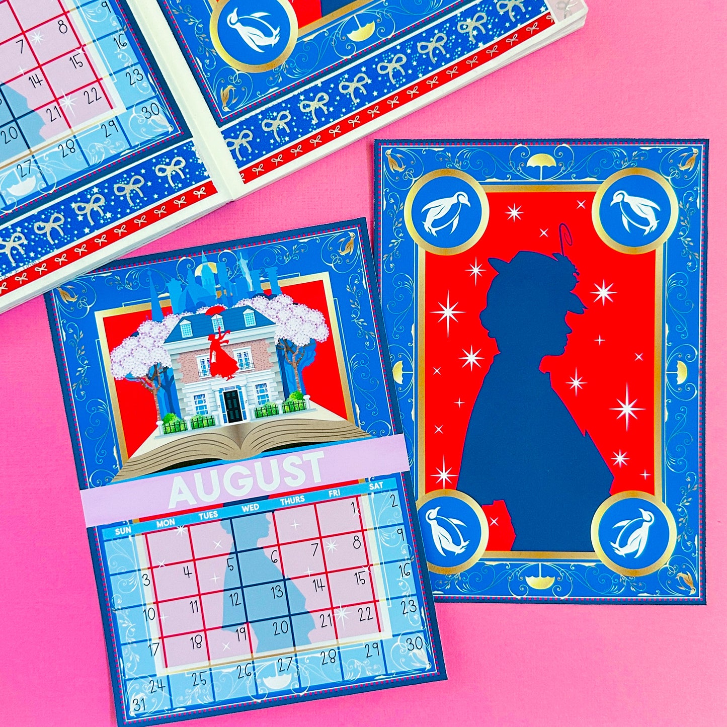 5x7 Full Page Sticker -  2025 (August) Calendar & Storybook Cover (Mary Poppins)