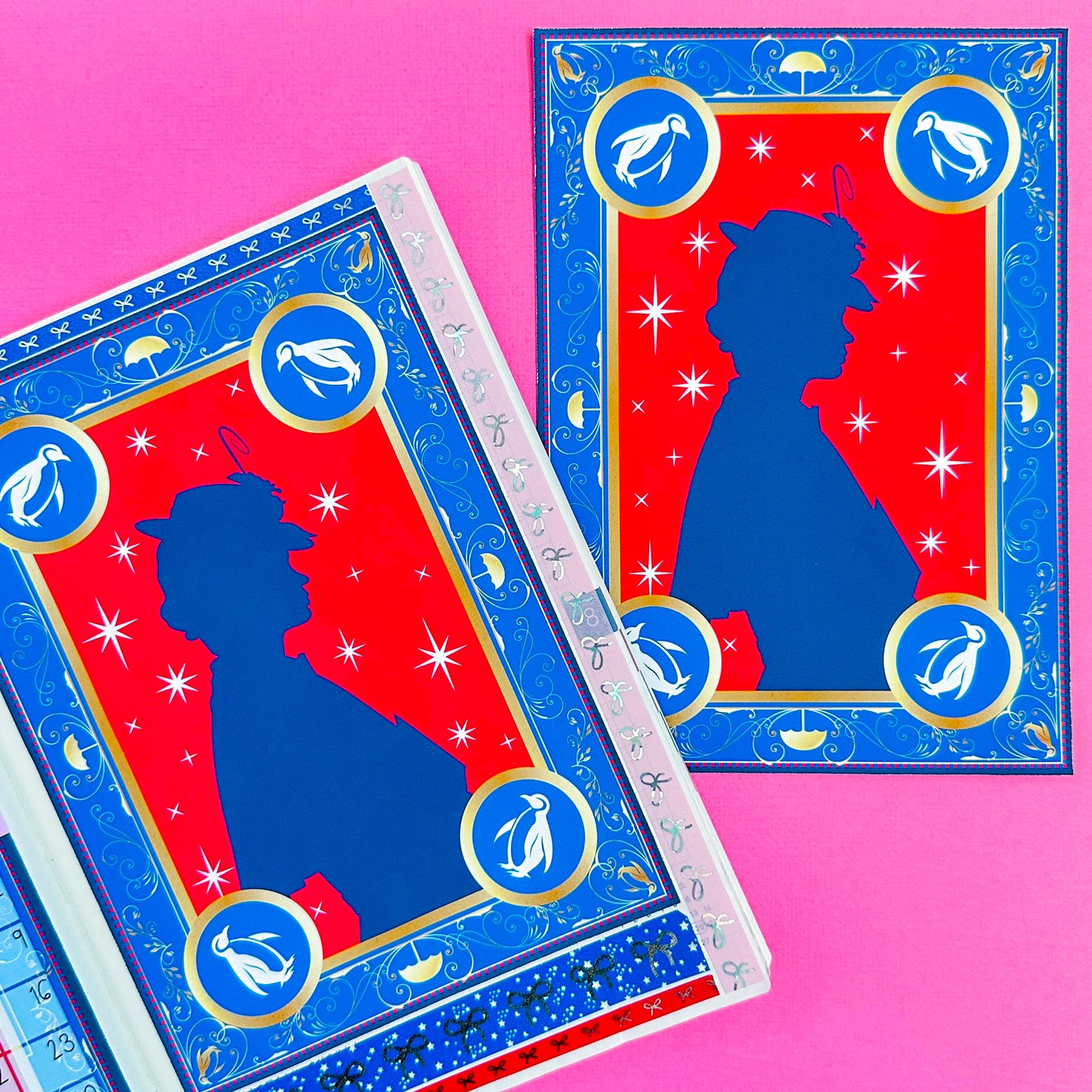 5x7 Full Page Sticker -  2025 (August) Calendar & Storybook Cover (Mary Poppins)