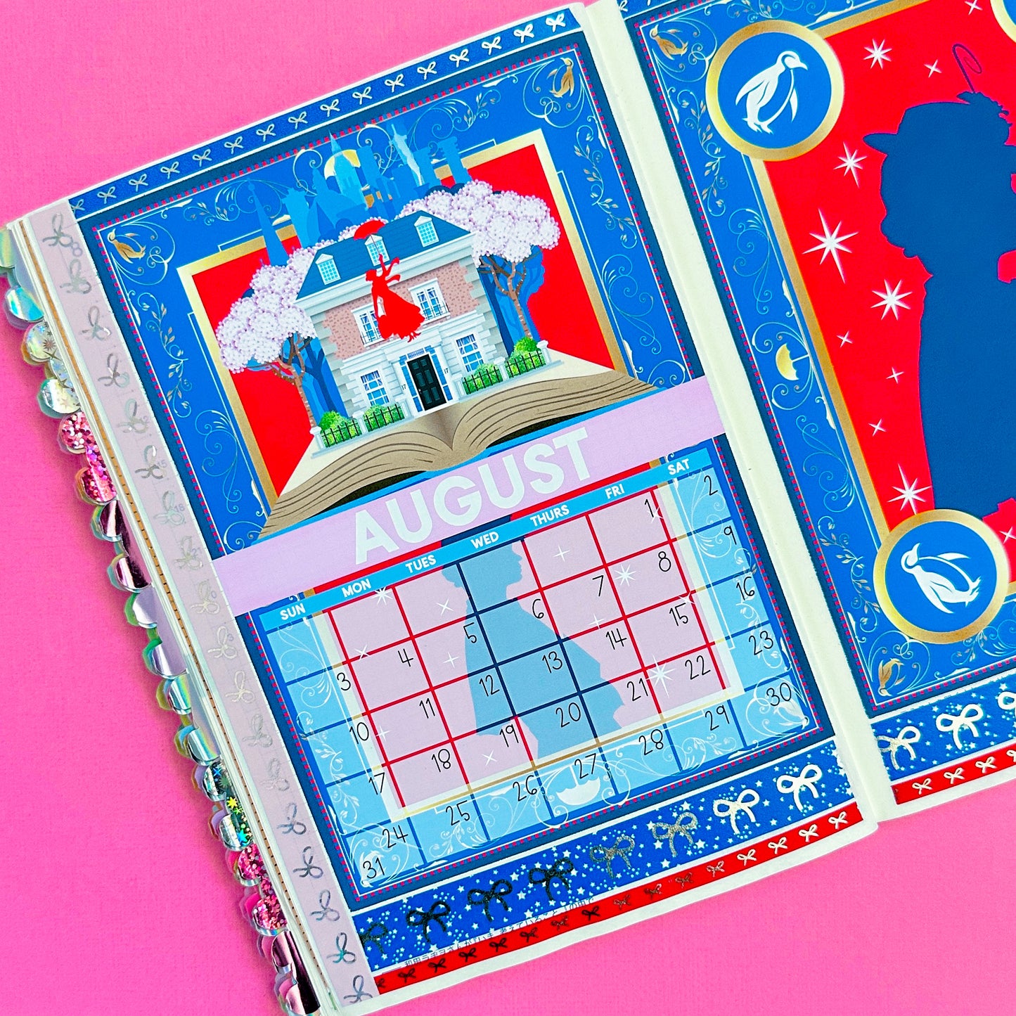5x7 Full Page Sticker -  2025 (August) Calendar & Storybook Cover (Mary Poppins)