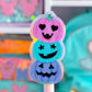 Glitter Waterproof Sticker - Pastel Pumpkin Stack