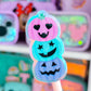 Glitter Waterproof Sticker - Pastel Pumpkin Stack