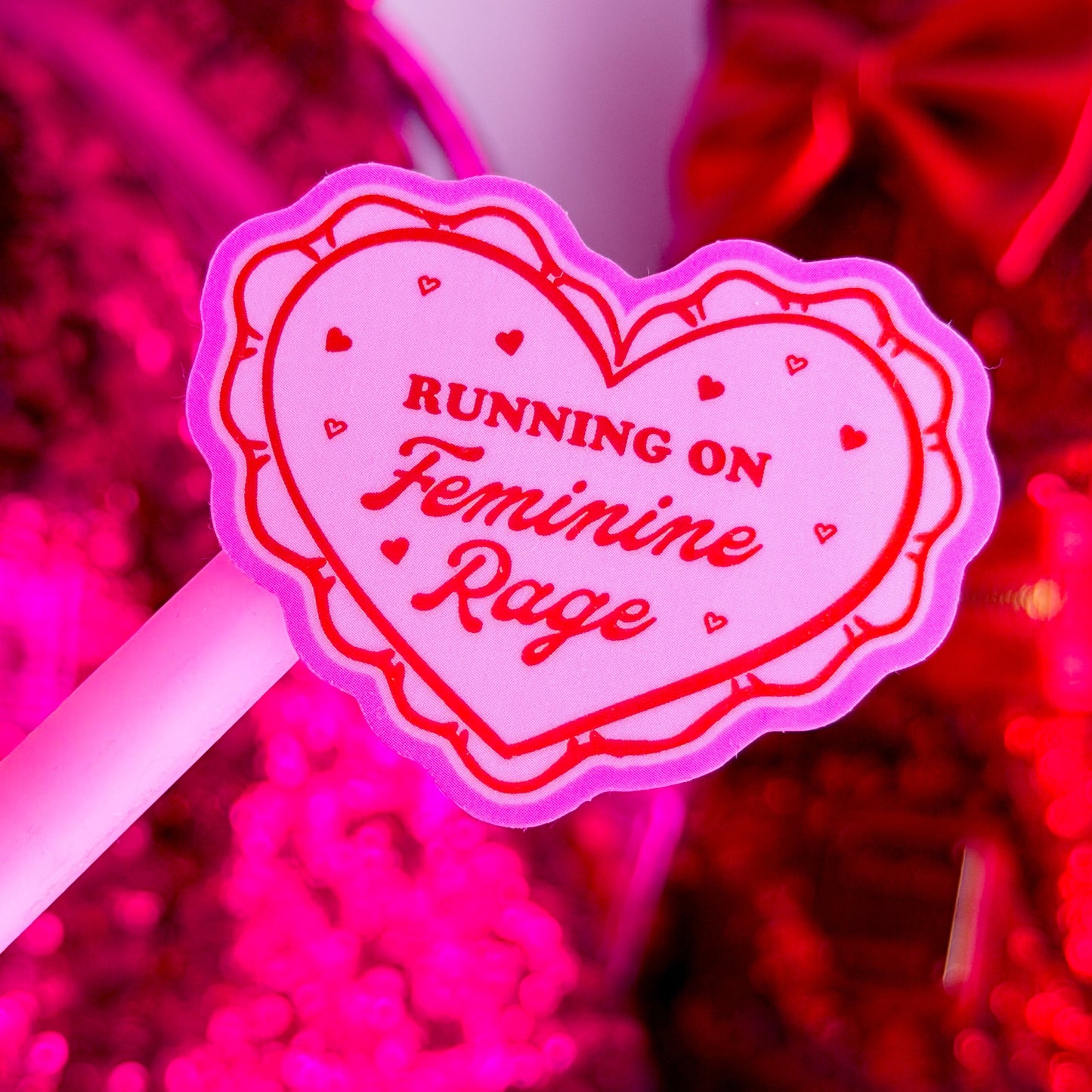 Waterproof Sticker - Running On Feminine Rage