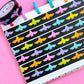 15MM Washi Tape - Pastel Hanging Bats